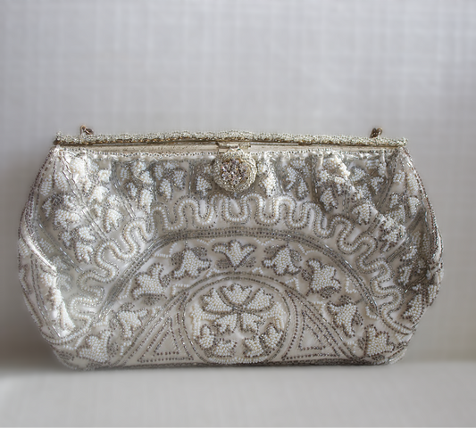 Vintage Purse In Victorian White